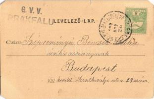 1903 Prakfalva, Prakendorf, Prakovce; Prakfalvi vasgyár, Szent Praxedis kápolnája. Matz Gusztáv kiad...