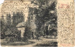 1903 Pöstyén, Piestany; Capelle im Park / kápolna a parkban / chapel in the bark (EM)