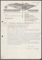 1941 Wengeler & Kalkhoff acélművek fejléces számla magyar partnernek, Heil Hitler üdvözléssel a végén