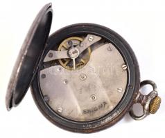Enigma fém tokos zsebóra, működő szerkezettel, jó állapotban d: 48 mm