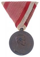 1917. Károly Bronz Vitézségi Érem Br kitüntetés mellszalagon. Szign.: Kautsch T:2 patina Hungary 1917. Bronze Gallantry Medal Br decoration with ribbon. Sign.: Kautsch C:XF patina NMK 310.