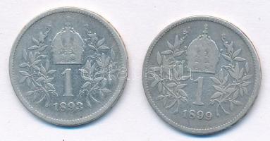 Ausztria 1893-1899. 1K Ag "Ferenc József" (2xklf) T:3
Austria 1893-1899. 1 Corona Ag &quo...