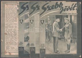 1943 Szebb jövőt! A Leventék képes hetilapjának 4 száma, szakadozottak.