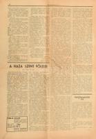 1938 Hungarista út. I. évf. 1. szám. 1938. jún. 9. Főmunkatárs: Bitskey Miklós. Szerk.: Ács Béla. Bp...