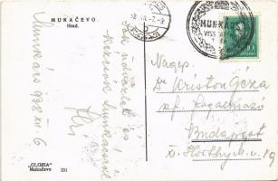 Munkács, Mukacheve, Mukacevo; Hrad / vár / castle + "1938 Munkács visszatért" So. Stpl