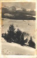1941 Kárpátalja, Téli táj, síelő, téli sport / Transcarpathia, winter sport, ski (fl)