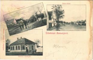 1905 Zámoly, Duna utca, Felső utca, Sárközy vendéglő. Deutsch H. kiadása (r)