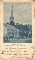 1899 Egyed, templom, utca (fa)