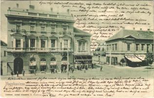 1904 Nagykanizsa, Sugár út, üzletek. Schless Antal kiadása (szakadás / tear)