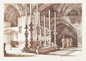 Zádor István 7 darab eredeti rézkarca Jeruzsálemről. magyar nyelvű kiadás Számozott album. Szolnok, ...