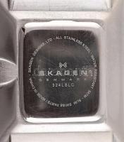 Skagen dán karóra bőr szíjjal, működőképes, jó állapotban, eredeti dobozában