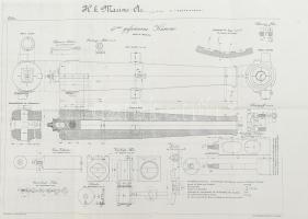 Az osztrák gyártmányú, 1861 mintájú, 15 cm kaliberű, 21 kaliberhosszúságú, Wahrendorf-féle lövegzáras, hátultöltős, öntöttvas ágyúcső tervrajza. Ennek a mintájára készült az Országház előtt álló Lajta Monitor Múzeumhajó két darab működőképes löveg replikája, hajtogatva, másolat, 42x59 cm papíron