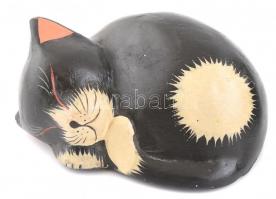 Fa heverő + 2 db fa figura, kopásnyomokkal