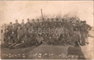 1918 Malurile, K.k. Sch. R.S. M.G.K. IV. / osztrák-magyar katonák csoportképe / Austro-Hungarian K.u.k. military, soldiers. photo