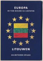 Litvánia 1997-2001. 10c-5L (6xklf) forgalmi összeállítás, karton DE TIEN NIEUWE EU-LIDSTATEN (A tíz új Eu tagállam) dísztokban T:1- Lithuania 1997-2001. 10 Centu - 5 Litai (6xdiff) coin set in cardboard DE TIEN NIEUWE EU-LIDSTATEN (The ten new EU member states) case C:AU