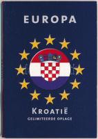 Horvátország 2001-2005. 1l-5K (9xklf) forgalmi összeállítás, karton dísztokban T:1- Croatia 2001-2005. 1 Lipa - 5 Kuna (9xdiff) coin set in cardboard case C:AU