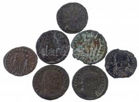 Római Birodalom ~3-4. század 7db-os bronz érme tétel T:3,3-  Roman Empire ~3rd-4th Century 7pcs of bronze coins lot C:F,VG