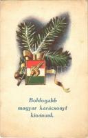 1935 Boldogabb magyar karácsonyt kívánunk / Hungarian irredenta propaganda with Christmas greeting (EM)