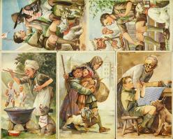 5 db Márton cserkész lap / 5 scout postcards s: Márton