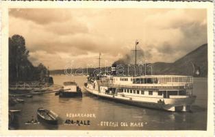 Ada Kaleh, kikötő, STEFAN CEL MARE lapátkerekes gőzhajó / Debarcader / port, steamship. Ömer Feyzi Boray photo