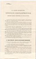 1895 Az eperjesi Széchenyi-kör adománygyűjtő felhívása nyomtatványként elküldve / Public call of the Presov Széchenyi-ass.