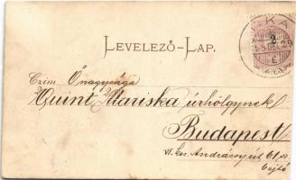 1898 (Vorläufer) Fertőmeggyes, Medgyes, Mörbisch am See; templom, J.A. Harmuth üzlete. Török és Krem...