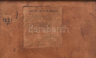 Balla Béla (1882-1965): Nagybányai mosónők. Olaj, karton. Jelezve balra lent. Hátoldalán a festőművé...