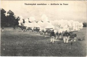 Tüzérségünk munkában / Artillerie im Feuer / WWI Austro-Hungarian K.u.K. military, artillery firing (EK)