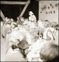 1956 Csillebérci úttörőtáborban, 30 db 6×9-es negatív, csíkokban