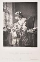 cca 1890-1900 Zichy Mihály (1827-1906), 5 db mű: Mondd, köszönöm!; Fiatal lány a középkorból; Az elr...