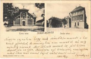 1905 Nagykőrös, Torna terem, iskola udvar. Geszner Jenő kiadása