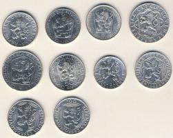 Csehszlovákia 1947-78. 10K Ag (3x), 25K Ag (2x), 50K Ag (2x), 100K Ag (3x) mind klg motívummal! T:1/2+,2