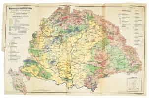 Magyarország gazdaságföldrajzi térképe, Dr. Teleki Pál gróf és Dr. Cholnoky Jenő közreműködésével Fodor Jenő szerkesztette, kisebb szakadásokkal, 41x65 cm