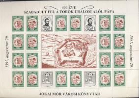 1997 "400 éve szabadult fel a török uralom alól Pápa" Jókai M. Városi Könyvtár levélzáró kisív