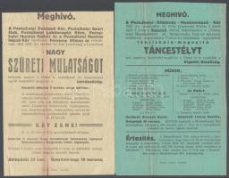 cca 1930 Pestújhelyi vendéglősök reklám nyomtatványai 8 db