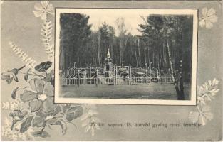 1916 M. kir. soproni 18. honvéd gyalog ezred temetője / WWI Hungarian military cemetery. Art Nouveau, floral