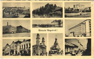 1943 Ungvár, Uzshorod, Uzhhorod, Uzhorod; mozaiklap / multi-view postcard (EK)