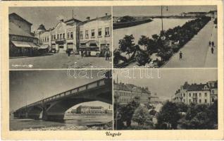 1943 Ungvár, Uzshorod, Uzhhorod, Uzhorod; mozaiklap. Steinfeld Erzsébet kiadása / multi-view postcard (EB)