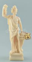 Dionüszosz, alabástrom görög szobor, jó állapotban, m: 25 cm