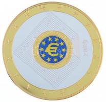 2009. Euró óriások / 10 éves az Euró aranyozott, ezüstözött fém emlékérem tanúsítvánnyal T:PP