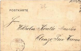 1903 Wolczyn, Konstadt; Platz / square, shop of J. Langer (EK)