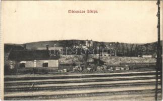 Máriaradna, Radna (Lippa, Lipova); látkép, vasútállomás / general view, railway station (képeslapfüzetből / from postcard booklet) (fl)
