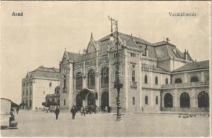 1923 Arad, vasútállomás. Kerpel Izsó kiadása / railway station (EK)