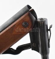 cca 1930 Haenel német (gyermek) légpuska, hozzá 2 doboz lőszer + tisztító, bőr szíjjal, működőképes,...