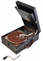 Hordoztató gramofon tölcsér nélküli kivitel, komplett, működő, jó állapotban 42x29 cm