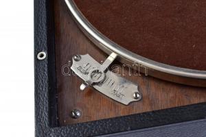 Hordoztató gramofon tölcsér nélküli kivitel, komplett, működő, jó állapotban 42x29 cm