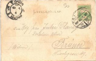 1900 Brassó, Kronstadt, Brasov; Honvéd laktanya. Julius Müller / Casarma de armata national / K.u.k....