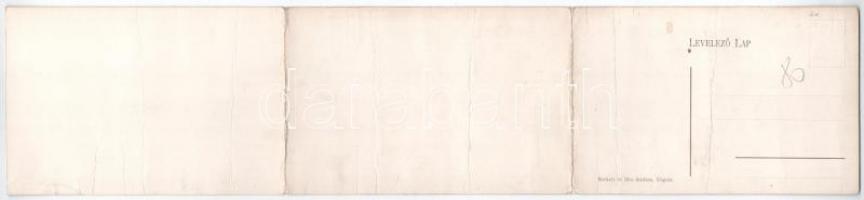 Ungvár, Uzshorod, Uzhhorod, Uzhorod; Három-részes kihajtható panorámalap / 3-tiled folding panoramac...