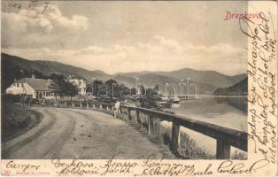 1905 Berszászka, Bersasca, Drenkova, Drencova; folyóparti út / riverside street