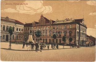 1917 Losonc, Lucenec; Városi szálloda, iskola / hotel, school